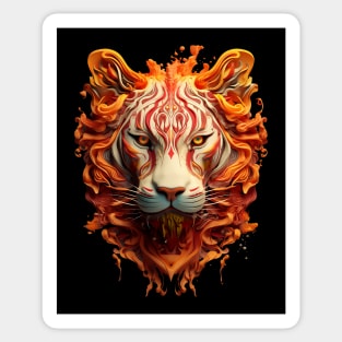 Tiger Paint Sticker